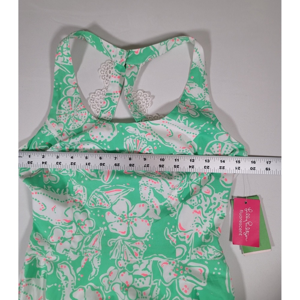 Lilly Pulitzer Fluorescent Sea Life Fit & Flare Dress Size 2 NWT Mint Green - Picture 12 of 12